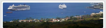 Cruiseships in Kailua Bay