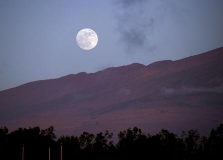 Moonrise over Mauna Kea