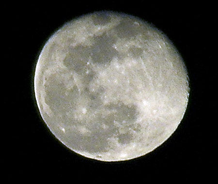 Moon photo after manual adjustments