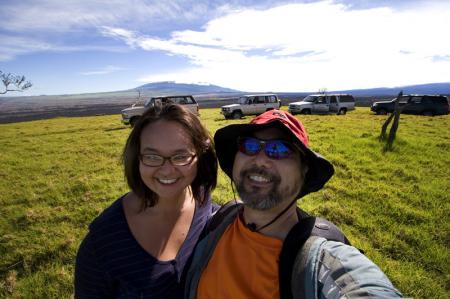 Carolyn and Baron on Puuwaawaa