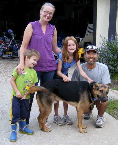 Johnnie, Abbie, Sophie, Dooley, me