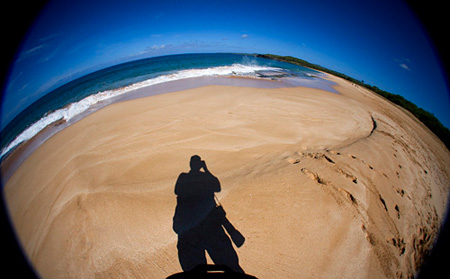 Me, standing on Papohaku Beach on Molokai