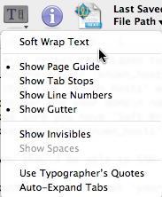 (figure 1) Turn-off Soft Wrap Text in TextWrangler or you'll go blind finding your host domain.