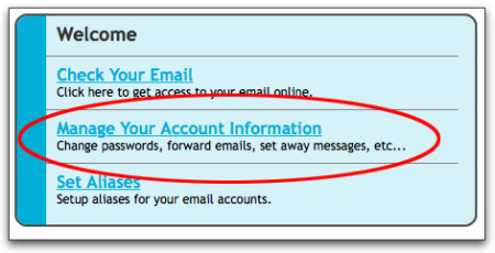 Choose 'Manage Your Account Information' to change your password.